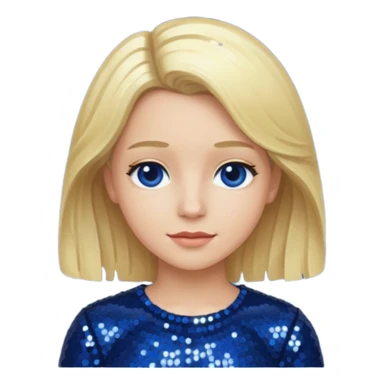 Cameron from Bratz with blonde hair and dark blue sequin outfit sticker
