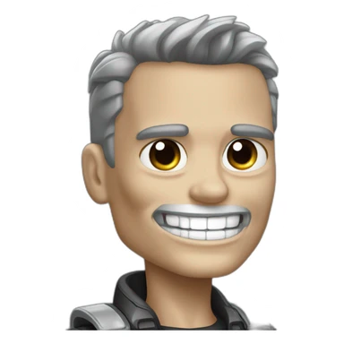 terminator t800 cute smile sticker