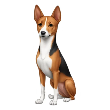 dog basenji full-height sticker