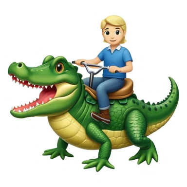 Calvy Barra riding a alligator  sticker