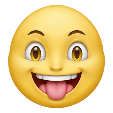 yellow face with tongue sticking out to the side sticker