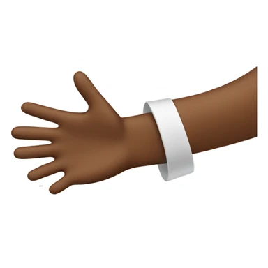 Brown hand giving white hand a high five sticker