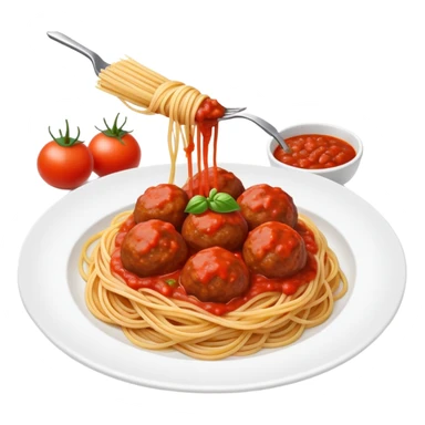 spaghetti with meatballs sticker