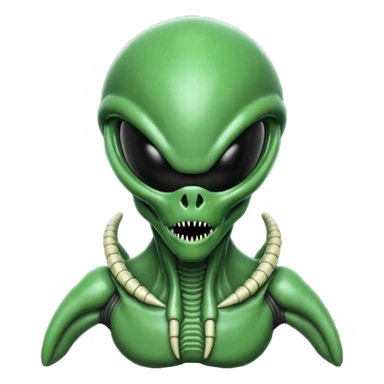 green xenomorph from movie alien sticker