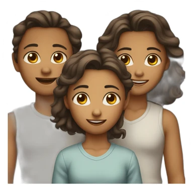 three siblings one girl 2 boys sticker
