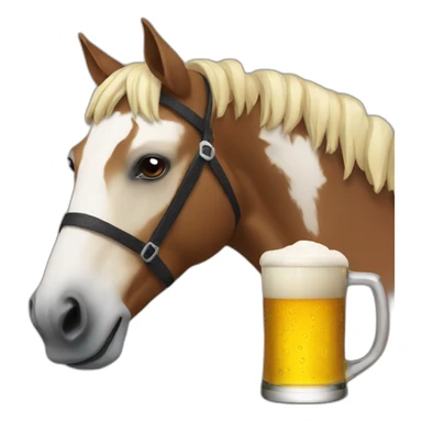 Horse-drinking-a-beer sticker