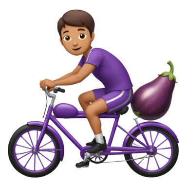 Guy riding egg plant like a bike sticker