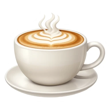 Cappuccino in giant white cup without a face on it sticker