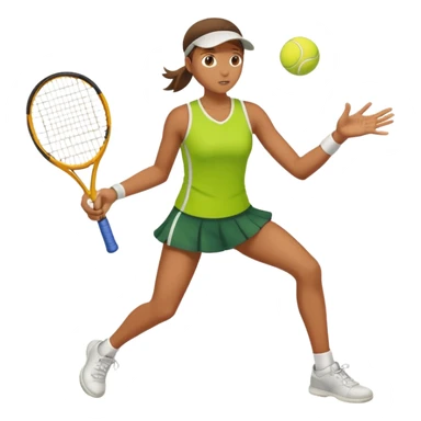 Person catching a tennis ball sticker