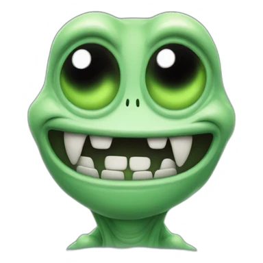 Happy alien sticker