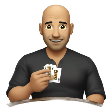 Latino bald man playing blackjack sticker