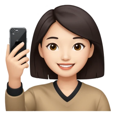 asian influencer selfie sticker