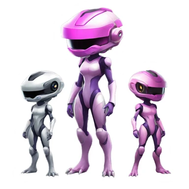 Lizard-Reptile-Raptor-Alien-Genesect-Mewtwo-Fakémon, with pink eyes, with a futuristic visor-helmet, wearing a techwear-suit, Full Body sticker