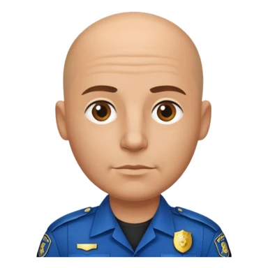 bald police sticker