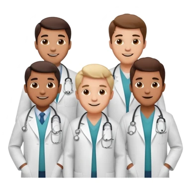 5 doctor staff all men sticker