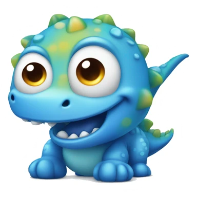 Blue cute Dino  sticker
