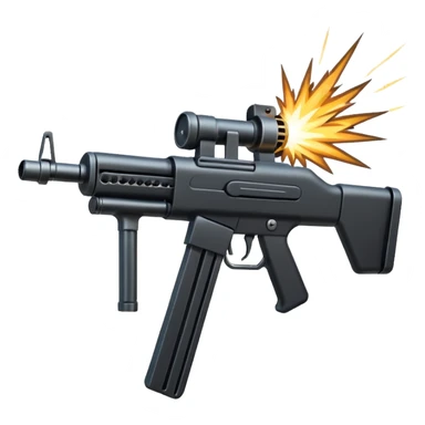 machine gun firing sticker