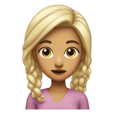 girl giving the side eye  sticker