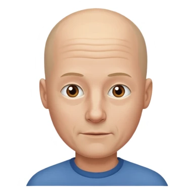 A dad with no hair  sticker