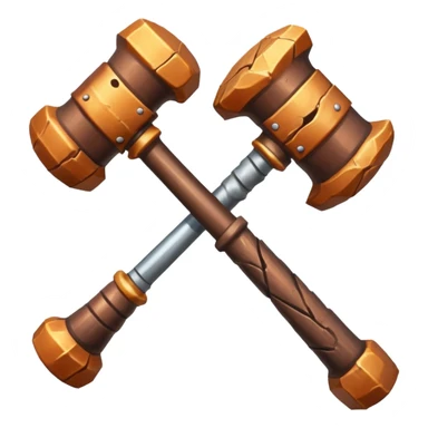 croisement de 2 marteaux (en mode duel, qui des deux va gagner) sticker