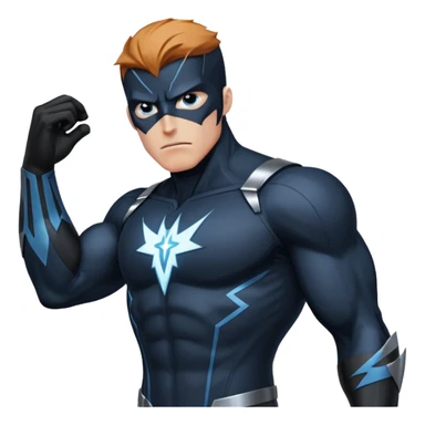 marvel character black bolt upper body sticker