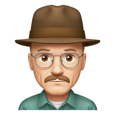 Walter White in hat sticker