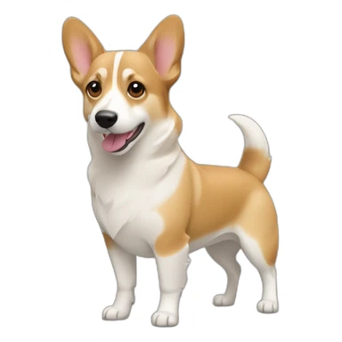 Corgi jack russel tackle mix beige coat sticker