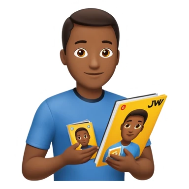 Duas Testemunha de jeová pregando com um display de revistas com JW na frente sticker