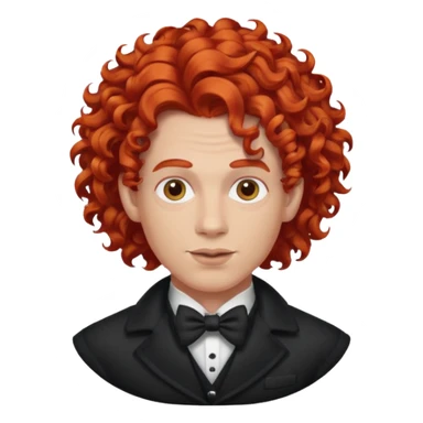 curly redhead drag king sticker