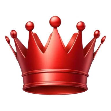 red simplistic crown sticker
