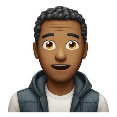 Brazilian man have a surprised  sticker