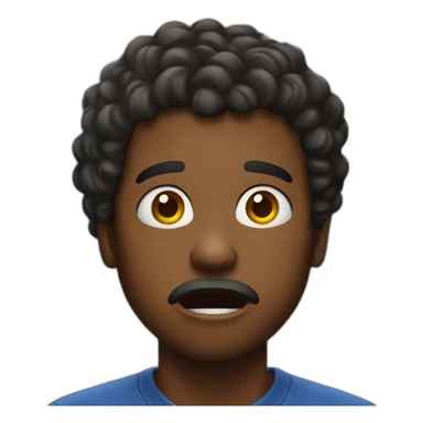Black dude shocked sticker