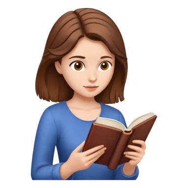 woman reading book sticker
