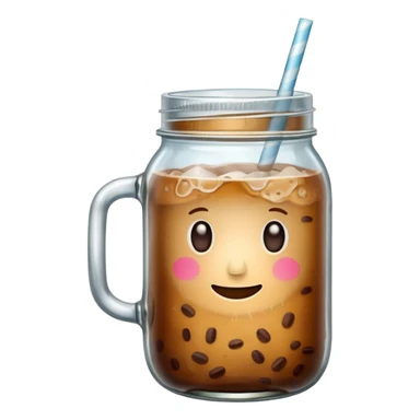 Iced coffee mason jar sticker