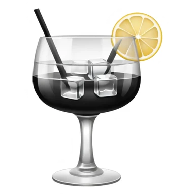 black white cocktail sticker