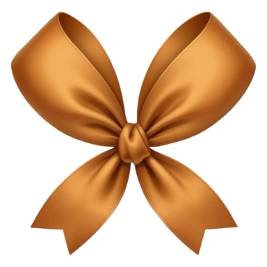 Brown ribbon and white sticker