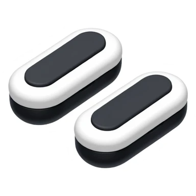 Minimalistic futuristic white&black pills pack emoji, black and white, flat vector design, high-tech clean UI icon sticker