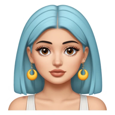 kylie jenner wear earrings sticker