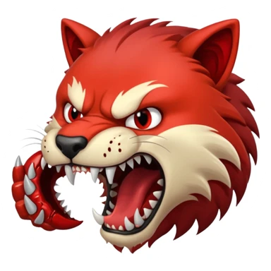 brutal fight between animal sticker