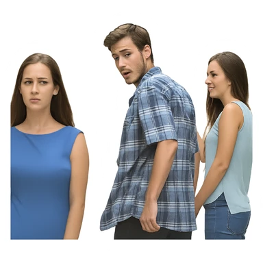distracted boyfriend meme sticker