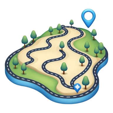 create a realistic emoji showing a logistic route sticker