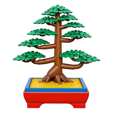 Large multi-tier Old Lego bonsai rack  sticker