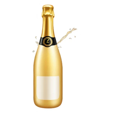 Champagne bottle popping open  sticker