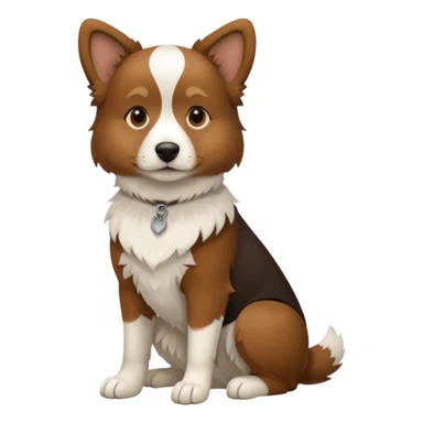 Chien Épagneul breton assis  sticker