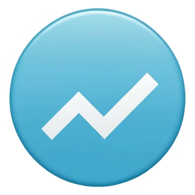 A small solid cyan-blue circle with a centered bright white check mark, clean and minimal, symbolizing trust and distinction. sticker