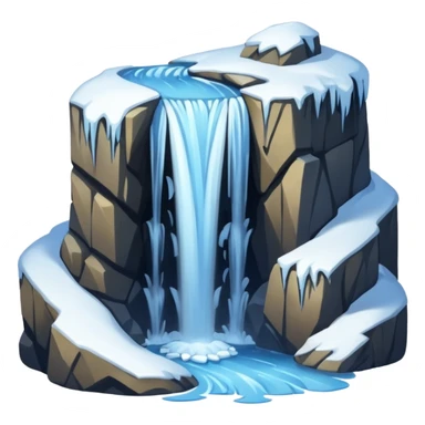 winter snow waterfall sticker
