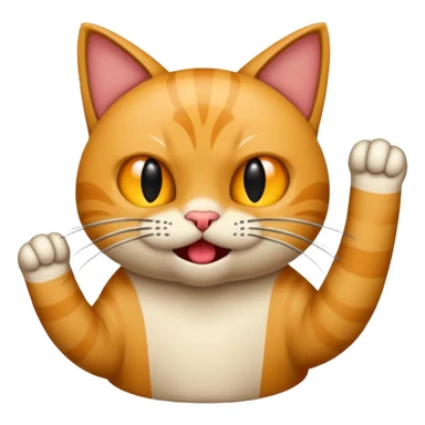 gato scratching and mad sticker