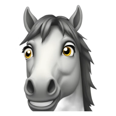 three-eyed-horse-scary-grin sticker