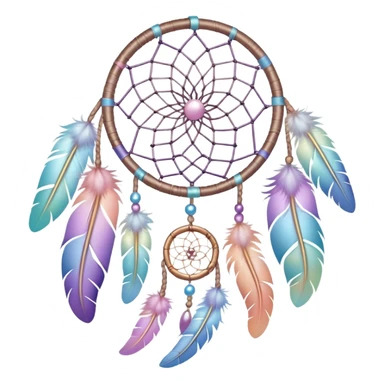 Iridescent pastel dreamcatcher sticker