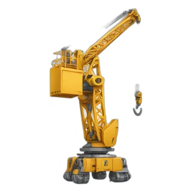 robot crane building wall sticker